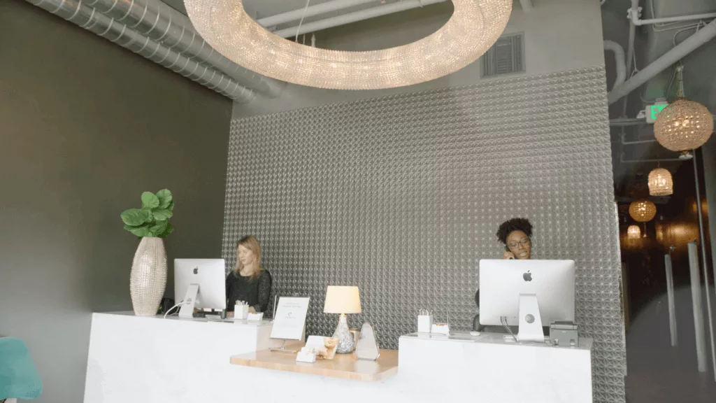 The front desk at Cienega Medical West Hollywood